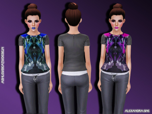 Sims 3 — Perception Top by Alexandra_Sine — Hello everyone :) This top is a sims 3 version of designer Ashley Beaty's