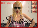 Sims 2 — Sweetheart Red Collection by glamfab — BOLD COLORS DEEP RICH RED! Luscious lipstick in deep 3 red colors!