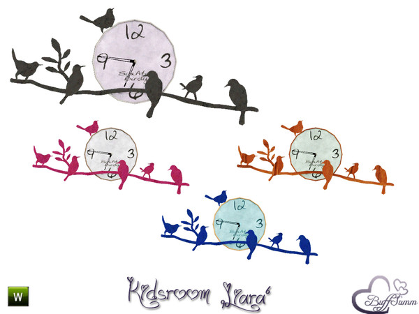 Sims 3 — Kidsroom 'Liara' Clock Birdy by BuffSumm — Inspiration. Elegance. Beautiful. Magic. Chic. Romantic. Just some