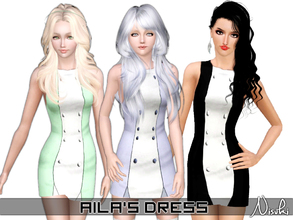 Sims 3 — Aila's Dress by Nisuki — Aila's Dress, as the name says, is originally from Aila (Aira Yurukiainen), who's seen