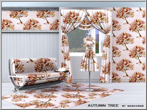 Sims 3 — Autumn Tree_marcorse by marcorse — Themes pattern: tree in Autumn leaf - shades of brown