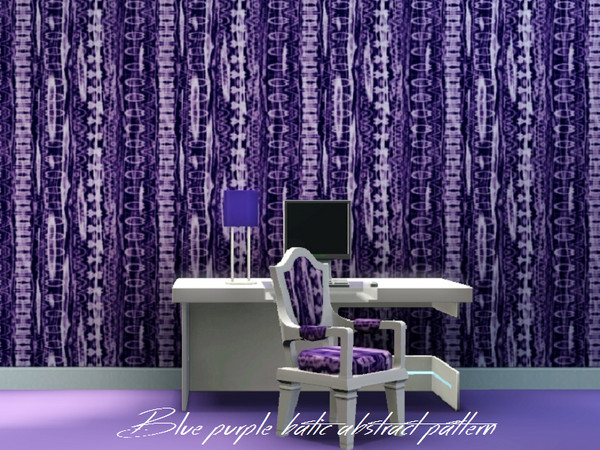 Sims 3 — Blue purple batik abstract pattern by TrudieOpp — Blue purple batik abstract pattern Look very nice on clothing