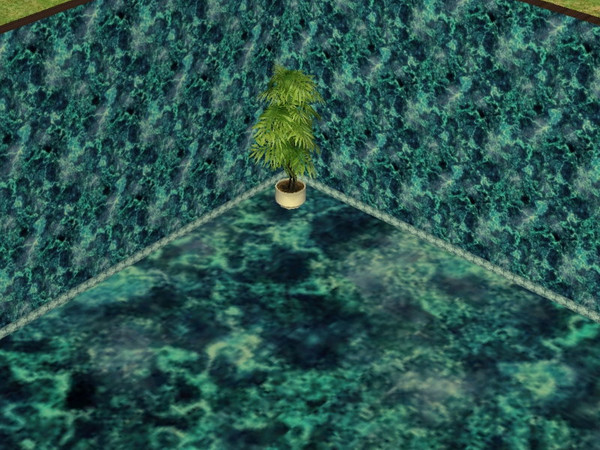 Sims 2 — Electric Marble Wall Set - benthic by zaligelover2 — Masonry walls.