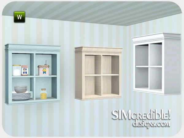 Sims 3 — Coastal Kitchen - Cabinet [without doors] by SIMcredible! — by SIMcredibledesigns.com available at TSR