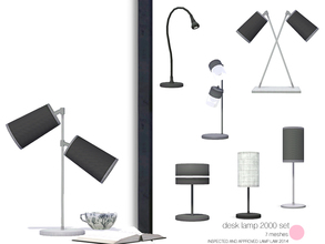 Sims 3 — Desk Lamp 2000 Set by DOT — Desk Lamp 2000 Set. Modern and Contemporary desk lamps made of metal, glass, plastic