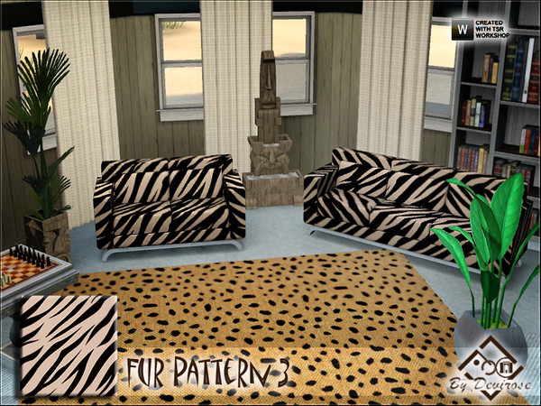 Sims 3 — Fur Pattern 3 by Devirose — Ecological fur but very realistic, ideal for your wild, adventures moments :D;