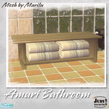 Sims 2 — Judy_Amari BathRoom - Bank with Towel by judyhugsnoopy — Recolor Marilu Brasil Bathroom. Hope you like it :D