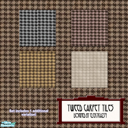 Sims 2 — Tweed Carpet Tile Collection by elektra274 — A set of 6 carpet tiles in a tweed pattern.