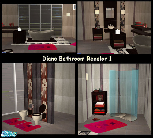 Sims 2 — Diane Bathroom Recolor1 by Elize-37sims — First recolor of the Diane bathroom.A designer bathroom featuring