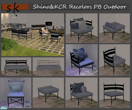 Sims 2 — PB Outdoor - recolor - Polstery - lblue by ShinoKCR — This is a recolor of the polstery of our Potterybarn