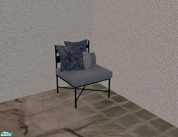 Sims 2 — PB Outdoor - recolor - Polstery - lblue - Pillows Armchair by ShinoKCR — 