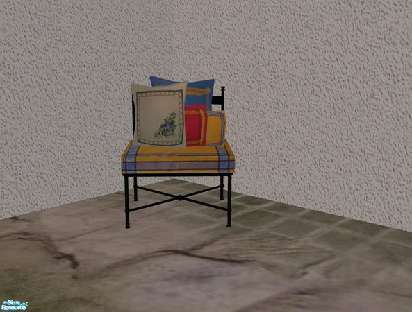 Sims 2 — PB Outdoor recolor Polstery Provance - Pillowset Armchair by ShinoKCR — 