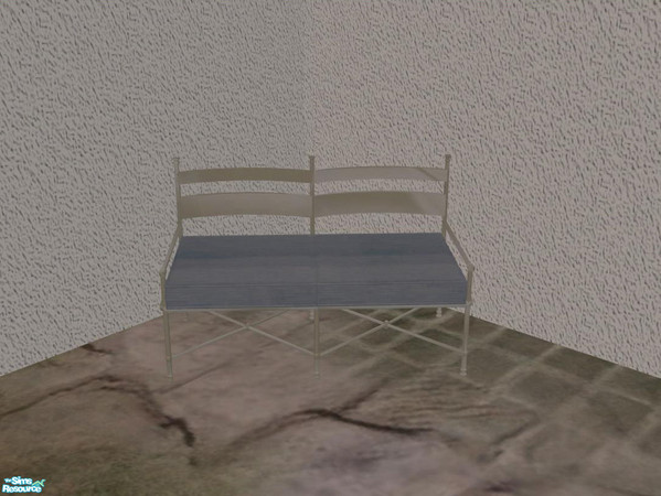 Sims 2 — PB Outdoor - recolor - Polstery - lblue - Loveseat white by ShinoKCR — 