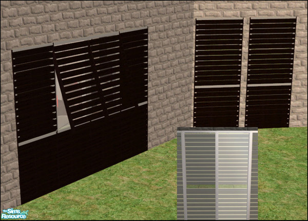 Sims 2 — Diane Windows Recolor 2 by Elize-37sims — Privacy but still letting in plenty of light.Slats on the outside with