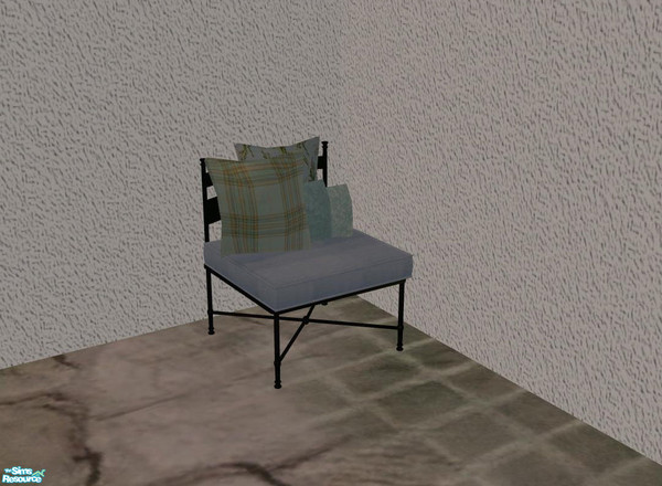 Sims 2 — PB Outdoor - recolor - Polstery - lblue - Pillows Armchair by ShinoKCR — 