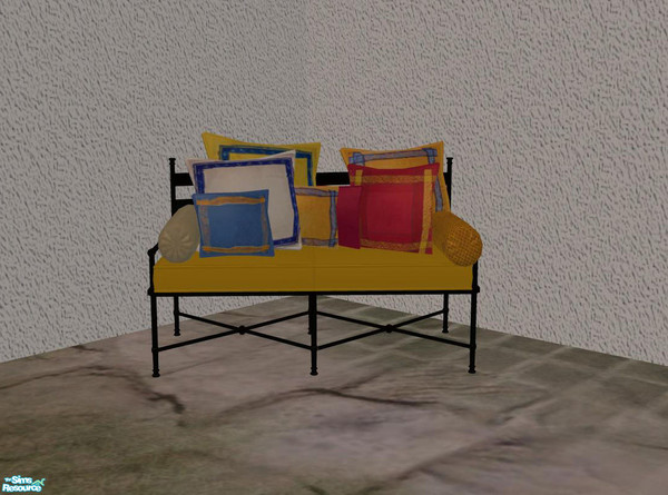 Sims 2 — PB Outdoor Recolor Polstery Provence - Loveseat black by ShinoKCR — 