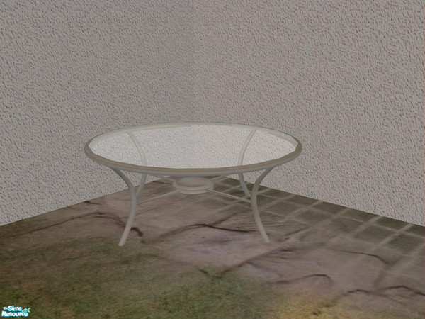 Sims 2 — PB Outdoor - recolor - Castiron white - Diningtable large by ShinoKCR — 