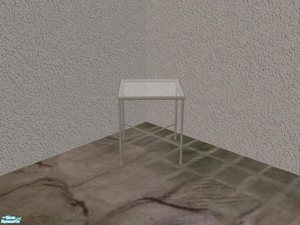 Sims 2 — PB Outdoor - recolor - Castiron white - Sidetable by ShinoKCR — 