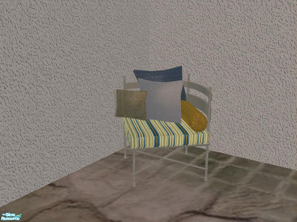 Sims 2 — PB Outdoor - recolor - Castiron white - Pillows Armchair r by ShinoKCR — 