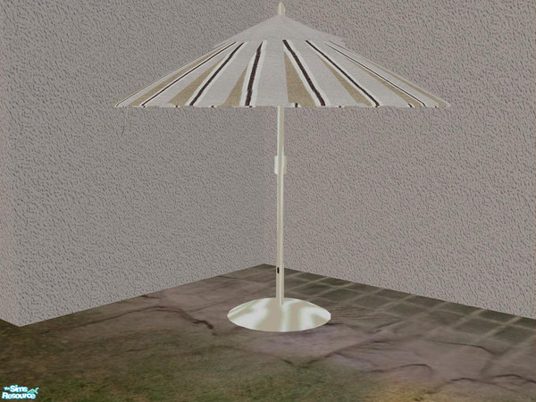 Sims 2 — PB Outdoor - recolor - Castiron white - Parasol stripes by ShinoKCR — 