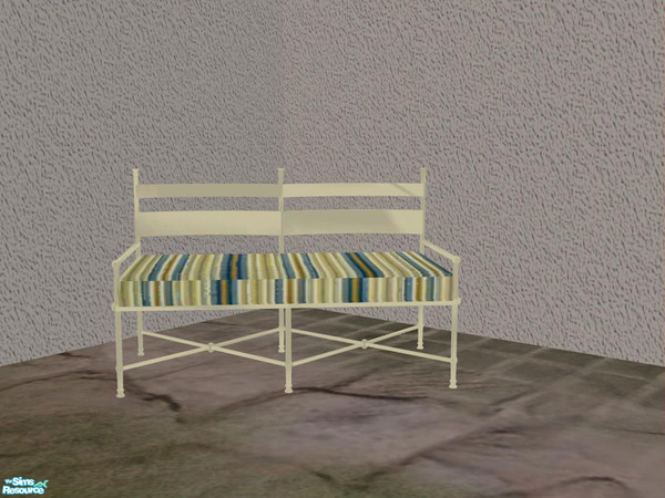 Sims 2 — PB Outdoor - recolor - Castiron white - Loveseat by ShinoKCR — 