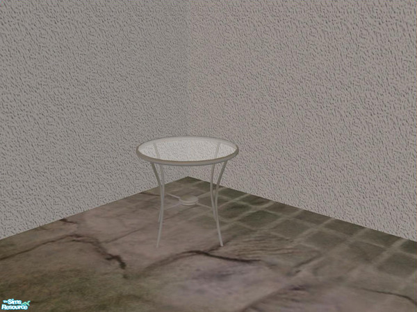 Sims 2 — PB Outdoor - recolor - Castiron white - Diningtable by ShinoKCR — 