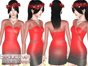 Sims 3 — Seductive Ways Dress by JavaSims — Completely Hand-drawn by me! Get your party on with this all new, transparent