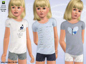 Sims 3 — Spring Collection II by minicart — This pretty spring collection for girls is fashioned with a bird, waves and