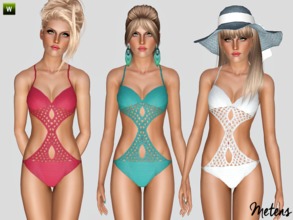 Sims 3 — Sunrise by Metens — New swimsuit with beautiful cut-out details troughout and halter tie closure. Perfect for