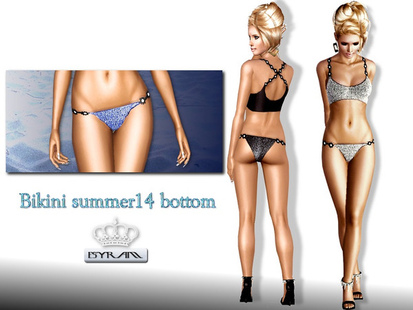Sims 3 — [Esyram]Summer_bikini bottom by EsyraM — Beautiful bikini bottom is adorned with flowers on the side, -contains