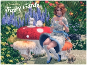 Sims 3 — Fairy Garden set by Severinka_ — Set of table and chairs for garden decoration. Table and chairs are made in the
