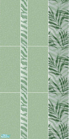 Sims 2 — Capri wall set - green 3 by mayskaya — 