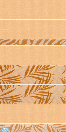 Sims 2 — Capri wall set - orange 2 by mayskaya — 