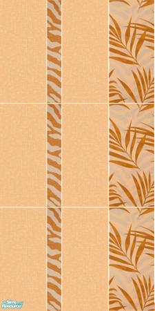 Sims 2 — Capri wall set - orange 3 by mayskaya — 