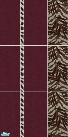Sims 2 — Capri wall set - red 3 by mayskaya — 