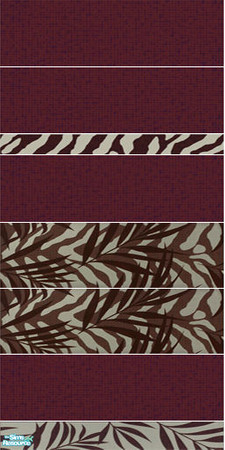 Sims 2 — Capri wall set - red 2 by mayskaya — 