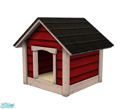 Sims 2 — Dog House - MESH by Murano — Red dog house for your dogs and puppies! This is the MESH!