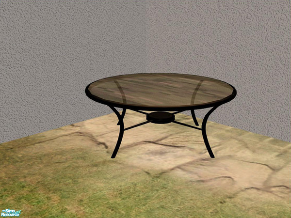 Sims 2 — Potterbarn Outdoor - Diningtable (large) by ShinoKCR — 