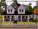 Sims 3 — Colonial Cottage by lexx2 — A traditional American-styled colonial cottage fully furnished perfect for a large