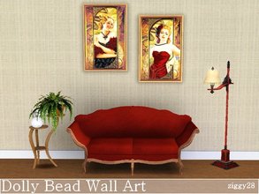 Sims 3 — Dolly Bead Wall Art by ziggy28 — A set of 2 Dolly Bead Wall Art pictures in an Art Deco style. Game mesh.