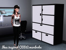 Sims 3 — Ikea inspired ODDA Wardrobe by hydr02 — IKEA inspired black and white wardrobe, simple yet modern looking