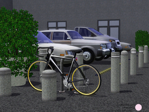 Sims 3 — Concrete Set by DOT — Concrete Lamp Set. 6 Modern Concrete Parking Bollards Lights to light the way, Plus 1