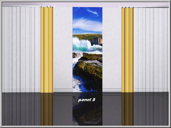 Sims 3 — Splash 3_marcorse by marcorse — Splash Wallset, part 3 of 4. Scenic view of the tide splashing on a rocky shore