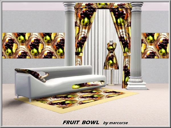 Sims 3 — Fruitbowl_marcorse by marcorse — Delicious fresh fruit in a cane basket for your Tuscan villa.