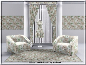 Sims 3 — Spring Hyacinth_marcorse by marcorse — Fabric pattern: Spring design of pale pink double hyacinth flowers and