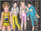 Sims 3 — Despicable Me Pjs Child Set by natef005 — Despicable Me Pjs Child Set: There are seven items in whole which you