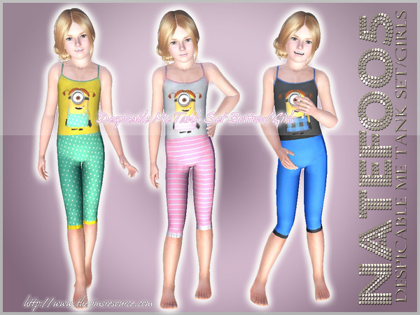 Sims 3 — Despicable Me Pjs Bottom Short (Girls) by natef005 — Despicable Me Pjs Bottom Short for girls: Category: