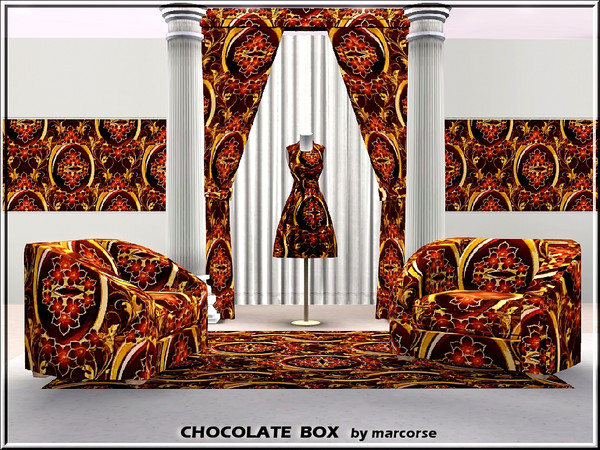 Sims 3 — Chocolate Box_marcorse by marcorse — Abstract pattern: chocolate box decorations in an allover design