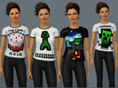 Sims 3 — Minecraft T-Shirts For Women by amybabe18 — 4 Minecraft T-Shirts for Young Adult, and Adult women. These can be