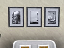 Sims 3 — Lighthouse Trio by Ayrissa — A black and white trio of light houses for your Sim's home. Painting created by